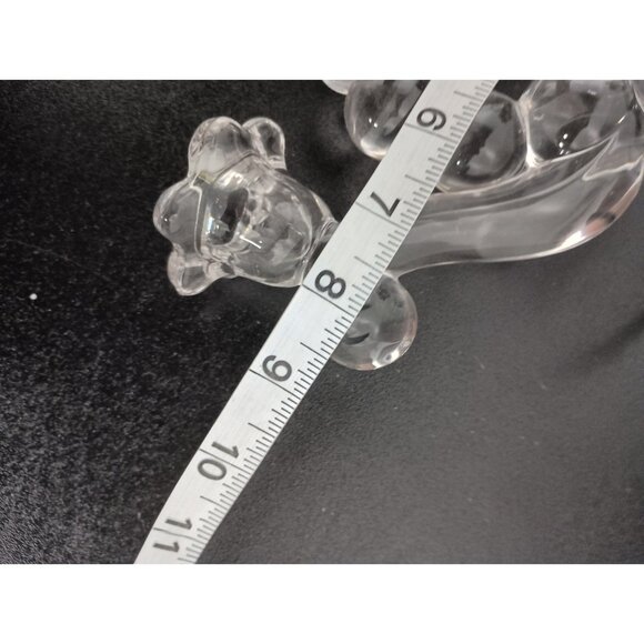 Vintage Duncan Miller Clear Glass Teardrop Two Candle Candlestick Holder MCM - Picture 9 of 9